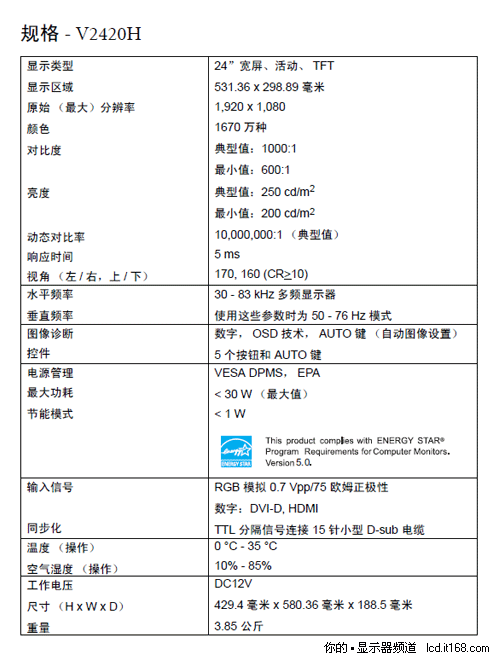 独家解析明基V2420H显示器（一）