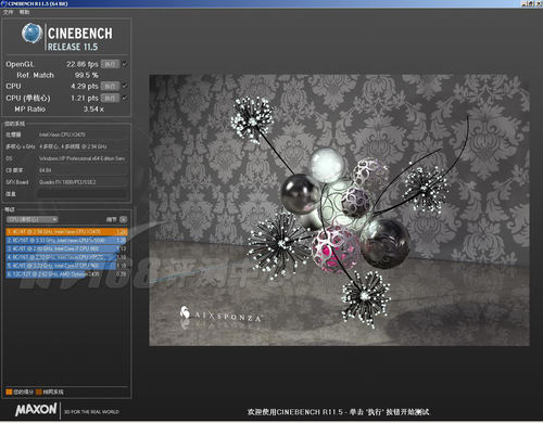 CineBench R11.5性能测试