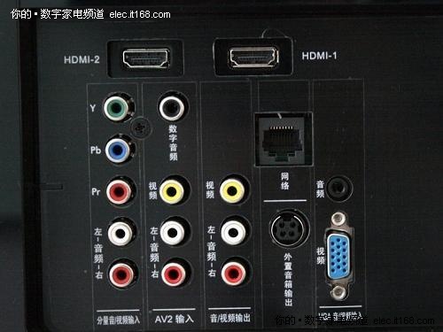 接口方面:tcl l46p10fbe液晶电视也是非常齐全,配备了色差分量接口