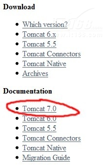 Tomcat 7.0 已在 Tomcat 的首页中出现