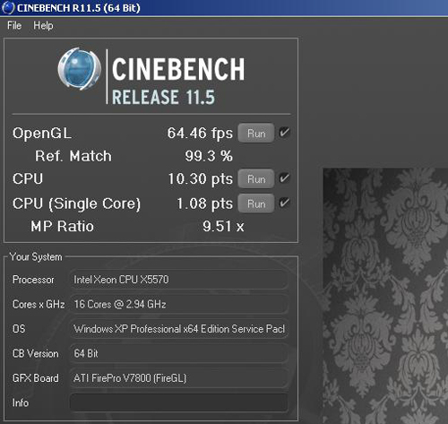 CineBench R11.5性能测试
