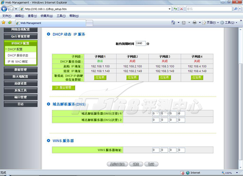 侠诺GQF1450带宽管理功能