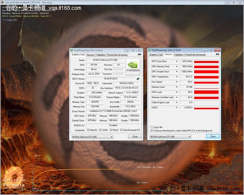 GTX460公版温度对比测试：
