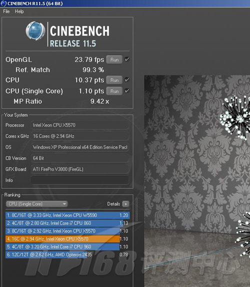 CineBench R11.5性能测试