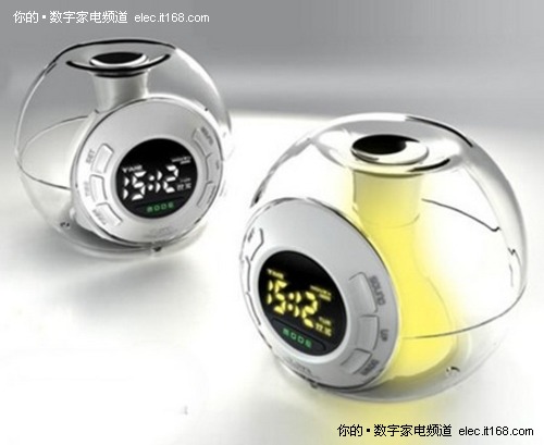 时尚又实用 透明球体闹钟七色任意变换 