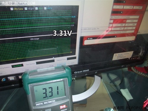 3.3V输出电压测量结果对比