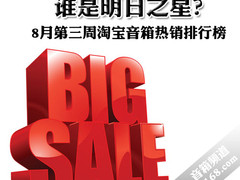 明日之星 8月第三周淘宝音箱热销排行榜