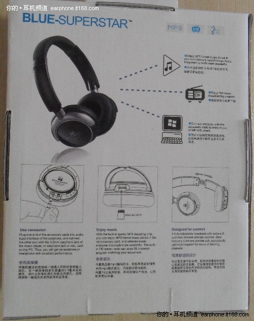 彭拜动力加优异音效  蓝巨星耳机式MP3 