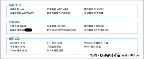 WEB管理页面的界面