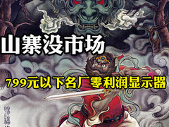 山寨没市场 799元以下名厂零利润显示器
