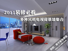 2011装修必看 多种风格电视背景墙集合