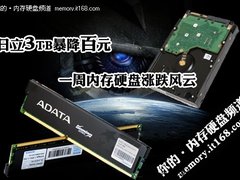 日立3TB暴降百元 一周内存硬盘涨跌风云