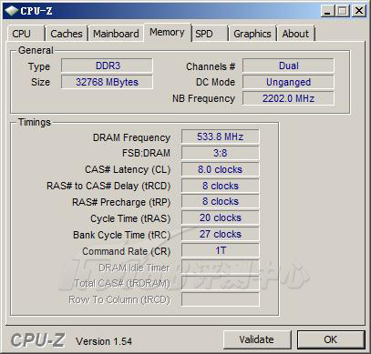 CPU-Z软件检测信息 