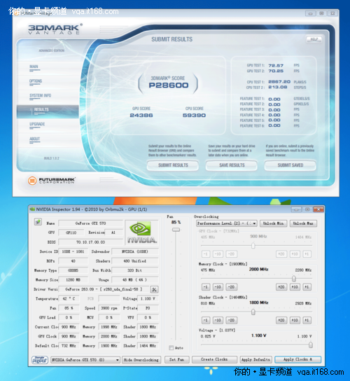 GTX570公版超频测试