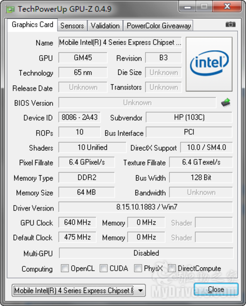 GPU-Z 0.4.9发布 支持GeForce GTX 570