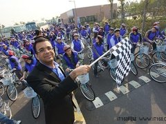 携千盆绿植骑行 思科新招倡低碳