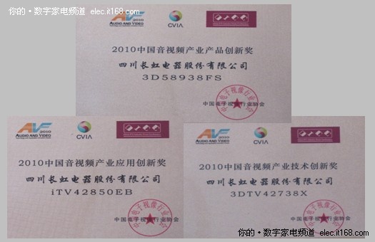 长虹独揽 2010中国音视频产业创新