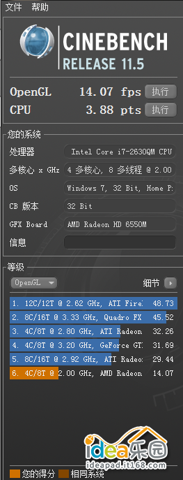 Y460p之Sandy Bridge显卡及硬盘测试