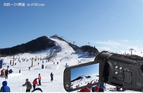 佳能DV感受浪漫白雪世界记录滑雪场景象