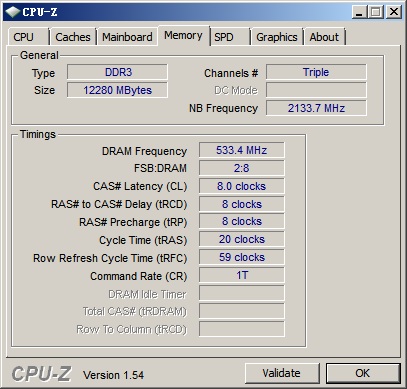 CPU-Z软件检测信息 