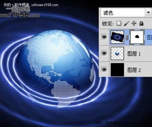利用photoshop制作地球光环