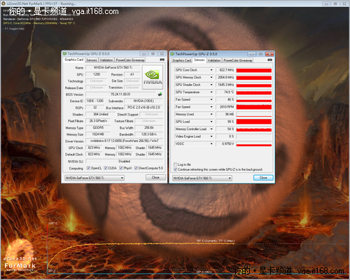 公版GTX560 TI温度测试：
