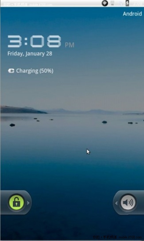 android 3.0中暗藏的手机模式 待机画面的时钟字体有所改变