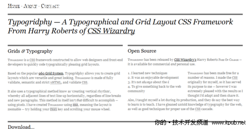网页制作必备:27款经典的CSS框架