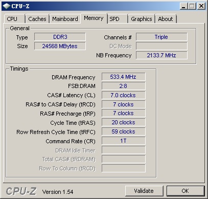 CPU-Z软件检测信息