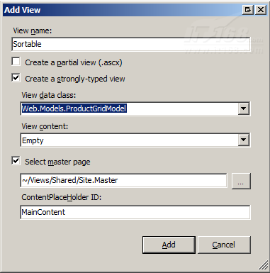 在ASP.NET MVC中对数据进行排序