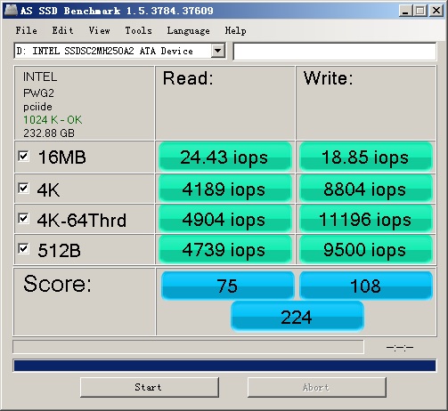 310 SSD固态硬盘：AS SSD Benchmark 