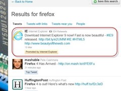 微软Twitter购买搜索广告推IE9触怒火狐