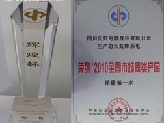 长虹2010年度销量领先，持续15年第一