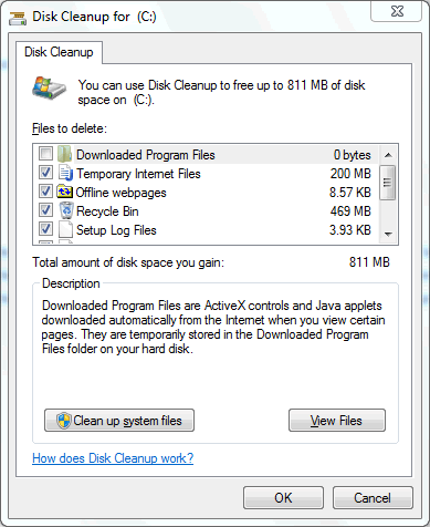 Windows 8系统中内置系统文件一键清理