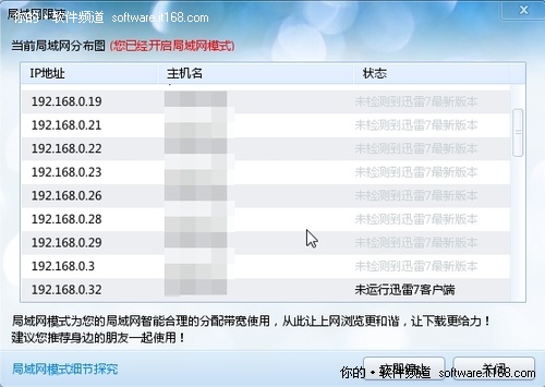 和谐网络 使用迅雷局域网模式管理带宽