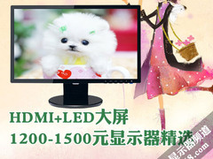 HDMI+LED大屏 1200-1500元显示器精选