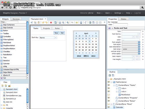 IBM发布HTML5可视化设计工具Maqetta