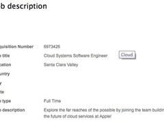 苹果招聘云系统工程师 建下一代云服务