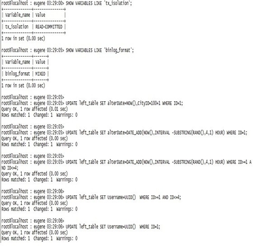 MySQL事务隔离级别和日志登记模式选择