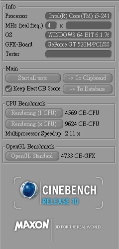 基准测试 Win7 CPU-Z Cinebench等