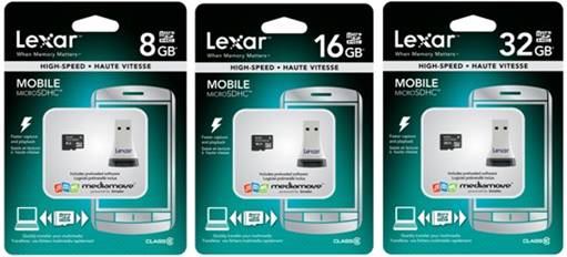 手机存储完美伴侣 Lexar microSDHC套装