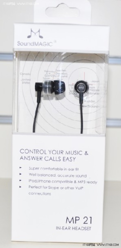 iPhone好搭档  SoundMAGIC入耳耳麦MP21