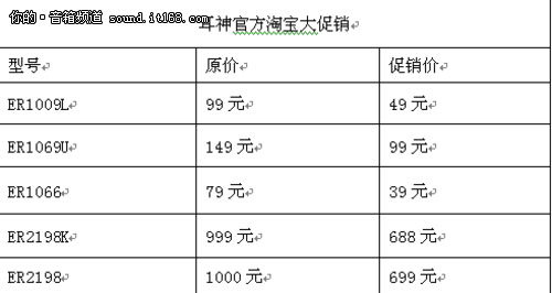 激活精彩六月 耳神淘宝官方旗舰店促销