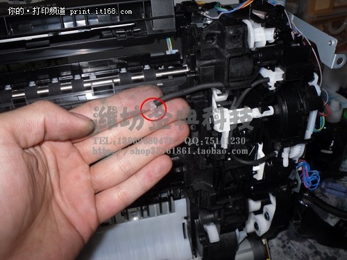 佳能IP4680拆机接废墨管