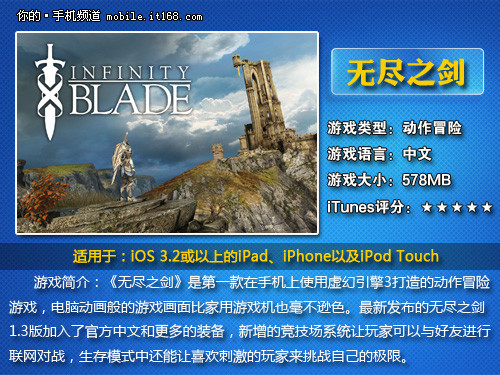 iOS画面最强游戏 《无尽之剑》中文发布