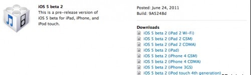 苹果iOS 5 beta2放出 开启无线同步大门