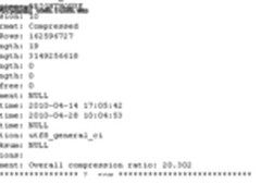 数据库Infobright压缩比率解析