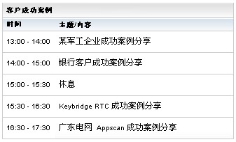 2011IBM Rational软件创新论坛议程上海