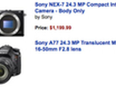 比α77先上市 索尼NEX-7成海外热销相机
