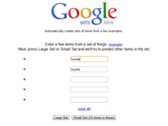 谷歌将关闭实验室功能Google Sets(图)